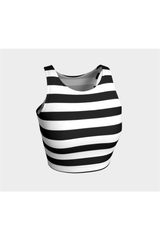 Black & White Striped Athletic Top - Objet D'Art