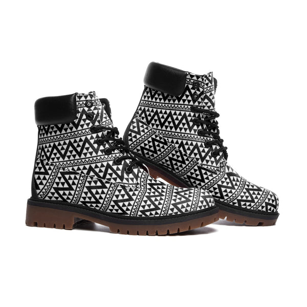 Tribal Geometry Casual Leather Lightweight boots TB - Objet D'Art