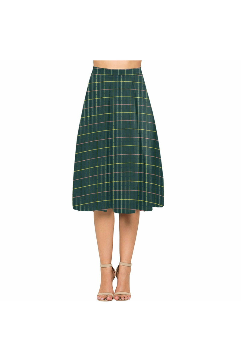 Storm Green Mnemosyne Women's Crepe Skirt - Objet D'Art