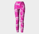 Love Print Yoga Leggings - Objet D'Art