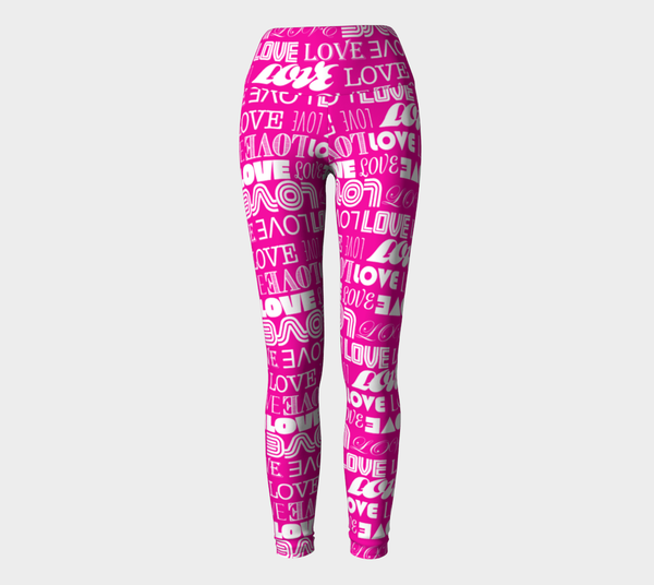Love Print Yoga Leggings - Objet D'Art