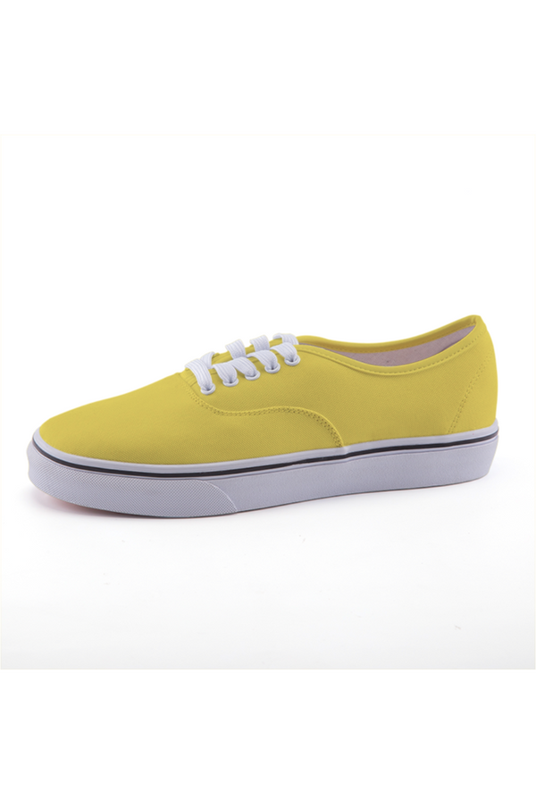 Canary Yellow Low-top Canvas Shoes - Objet D'Art