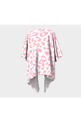Pink Leopard Print Draped Kimono - Objet D'Art