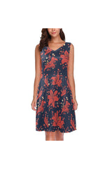 Floral Fancy Chryseis Sleeveless Pleated Dress - Objet D'Art
