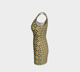 Vintaged Asymmetry Bodycon Dress - Objet D'Art