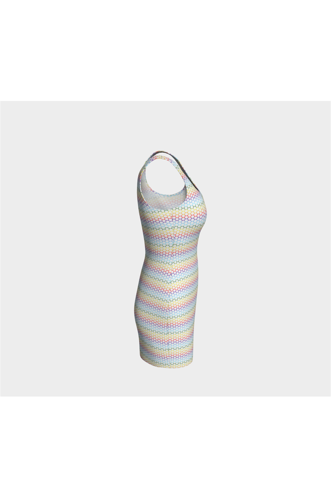 Rainbow Honeycomb Bodycon Dress - Objet D'Art