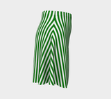 Mint Striped Flare Skirt - Objet D'Art
