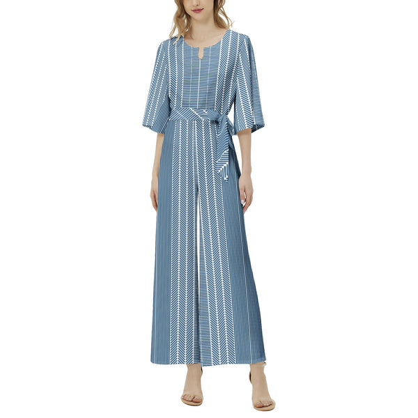 Dolman Sleeve Belted Wide Leg Jumpsuit - Objet D'Art