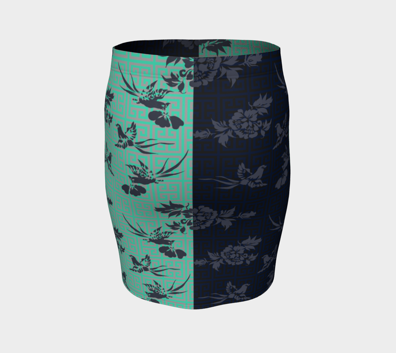 East Meets West Fitted Skirt - Objet D'Art