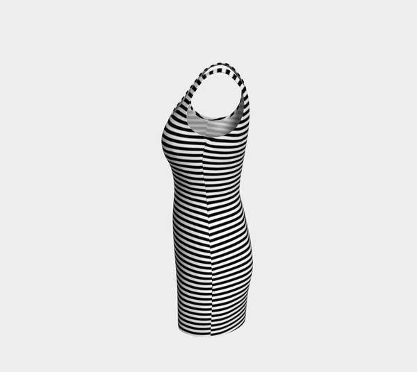 Micro Striped Bodycon Dress - Objet D'Art