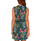 wildflowers yoga_leggings_template-Recovered Eos Women's Sleeveless Dress (Model D01) - Objet D'Art