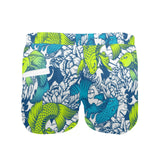 pisces neon green blue ombre print Men's Swim Trunks with Zipper Pocket (Model L71) - Objet D'Art