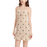 Sleeveless Square Neck Ruffle Hem Mini Dress - Objet D'Art
