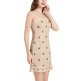 Sleeveless Square Neck Ruffle Hem Mini Dress - Objet D'Art