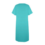 micro polka dots print 4A Women's Button Front House Dress - Objet D'Art