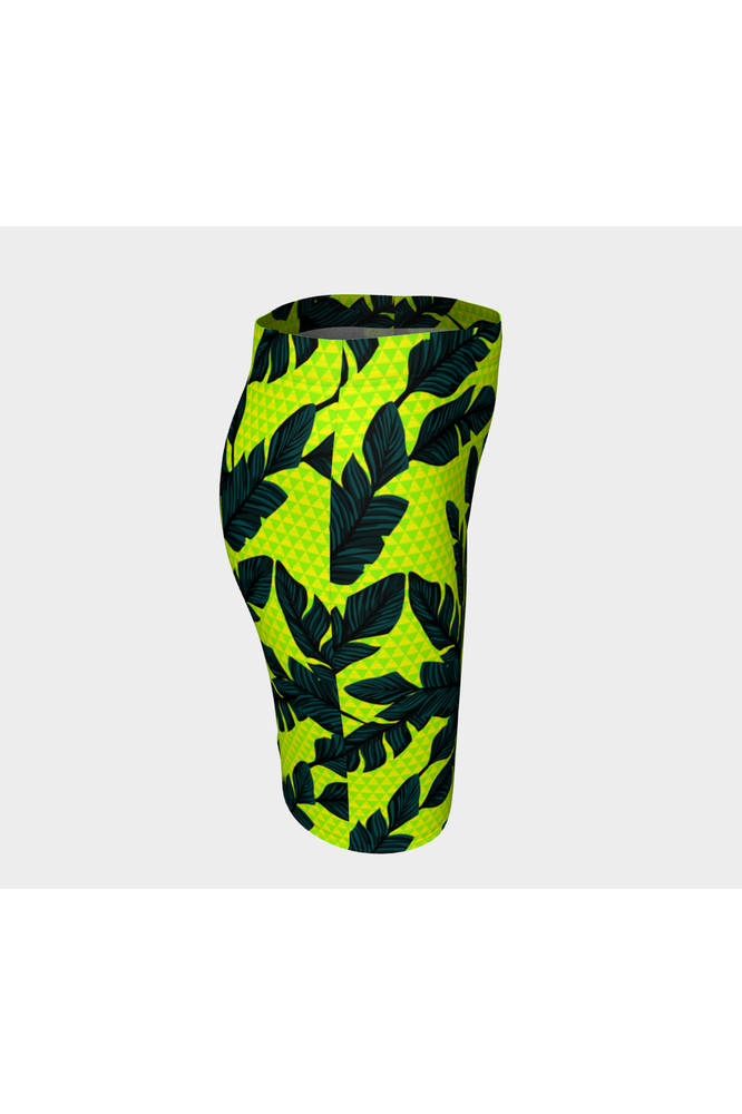 Neon Green Garden Fitted Skirt - Objet D'Art