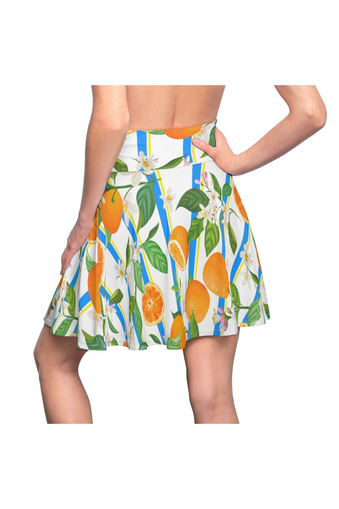 Orange Blossoms Women's Skater Skirt - Objet D'Art
