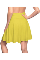 Butter Squash Yellow Women's Skater Skirt - Objet D'Art