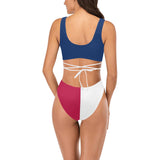 tex blue 2 Cross String Bikini Set (Model S29) - Objet D'Art