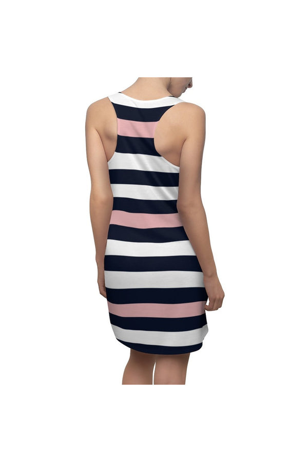 Pink Stripes Women's Racerback Dress - Objet D'Art