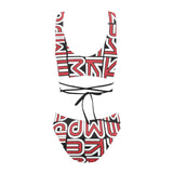 red white black kemp logo Cross String Bikini Set (Model S29) - Objet D'Art