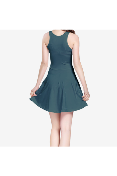 Women's Sleeveless Midi Casual Flared Skater Dress - Objet D'Art