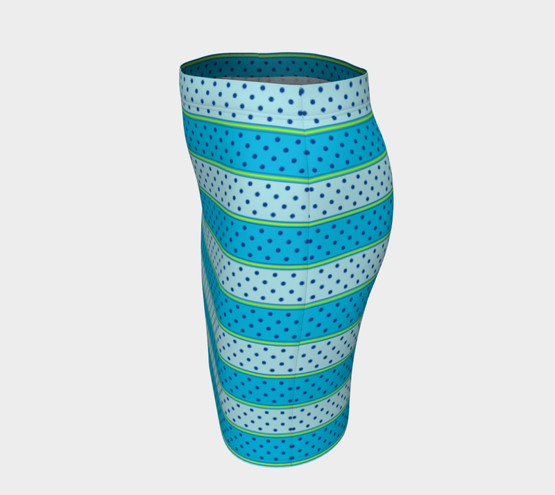Striped Polkadot Fitted Skirt - Objet D'Art