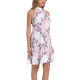 Tie Back Halter Neck Flared Dress - Objet D'Art