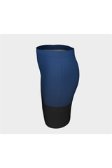 Two-Tone Blue Fitted Skirt - Objet D'Art