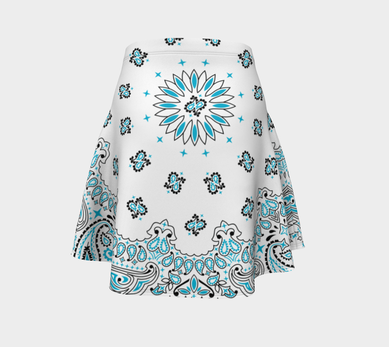 Bandana Print Flare Skirt - Objet D'Art