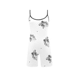 cheribum m kemp print Women's Short Yoga Bodysuit - Objet D'Art