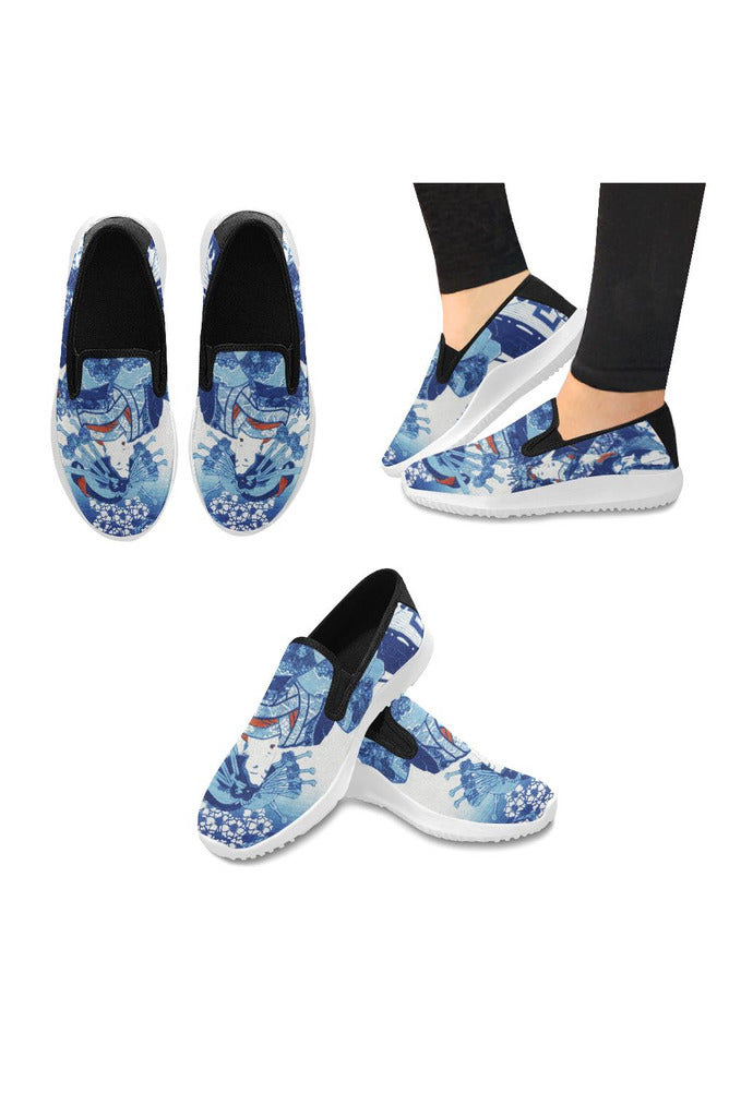 geisha6 Orion Slip-on Women's Canvas Sneakers (Model 042) - Objet D'Art