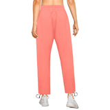 salmon light solid print Women's Quick Dry Cargo Sweatpants (Model L65) - Objet D'Art