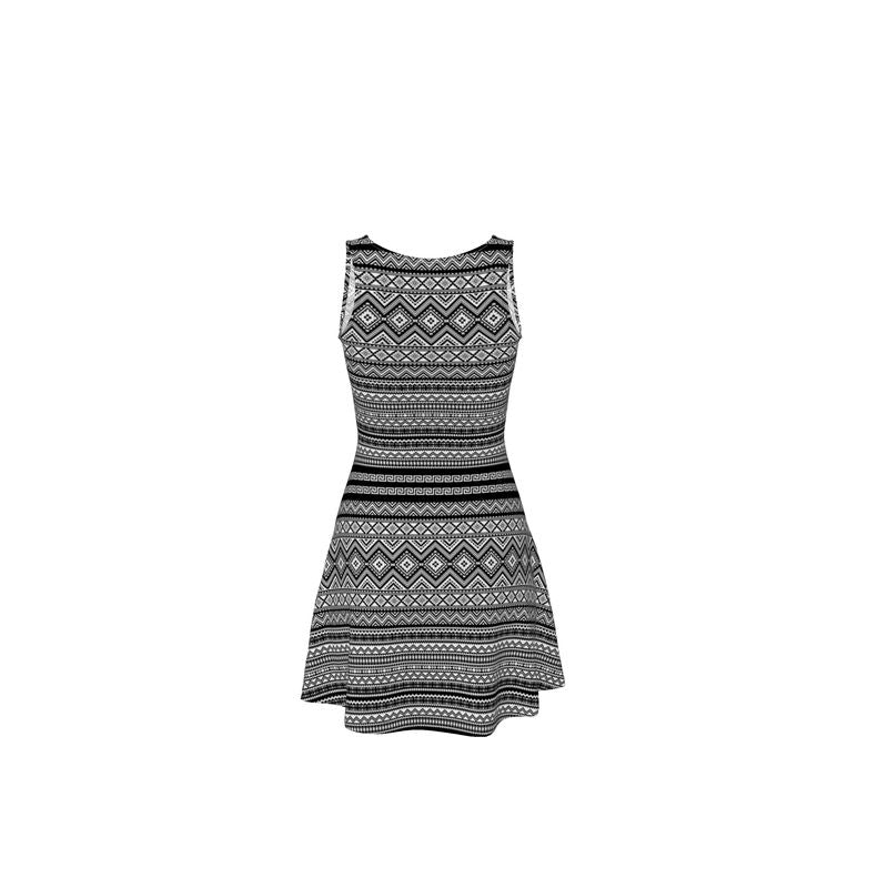 Aztec Print Skater Dress - Objet D'Art