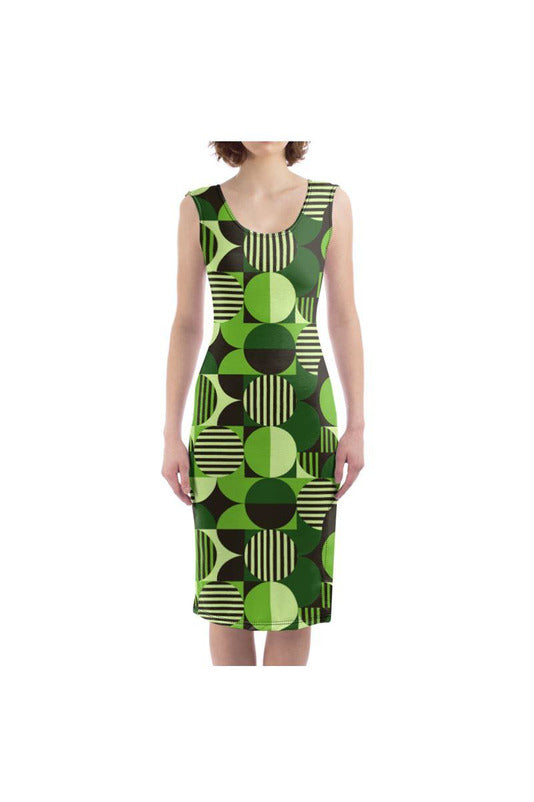 Bauhaus Green Bodycon Dress - Objet D'Art