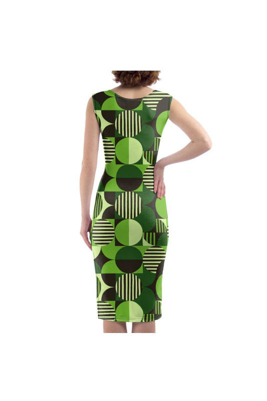 Bauhaus Green Bodycon Dress - Objet D'Art