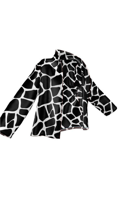 Giraffe Print Wrap Blazer - Objet D'Art