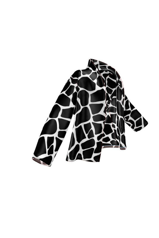 Giraffe Print Wrap Blazer - Objet D'Art