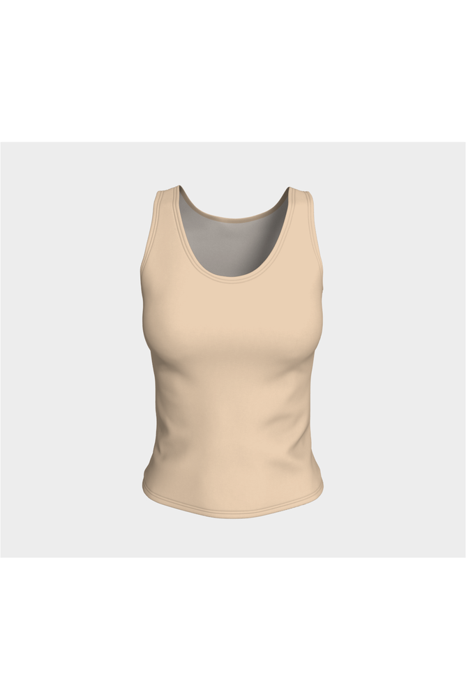 Tan Fitted Tank Top - Objet D'Art