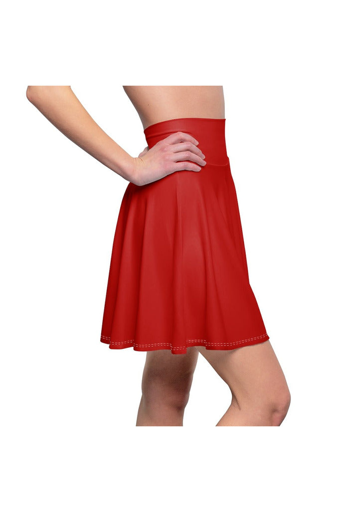 Pan African Red Women's Skater Skirt - Objet D'Art