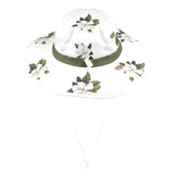 dark magnolia leaf green Wide Brim Bucket Hat - Objet D'Art