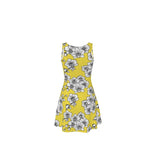 Illuminating Yellow Floral Skater Dress - Objet D'Art