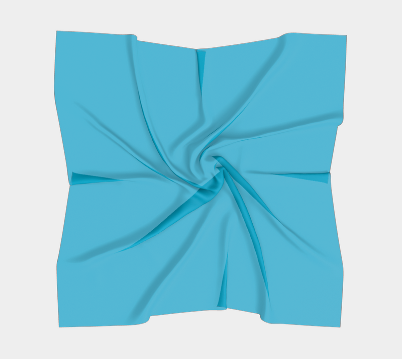 Coral Blue Square Scarf - Objet D'Art