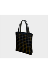 Black & Gold Tattersall Tote Bag - Objet D'Art