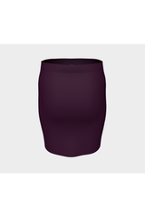 Plum Fitted Skirt - Objet D'Art