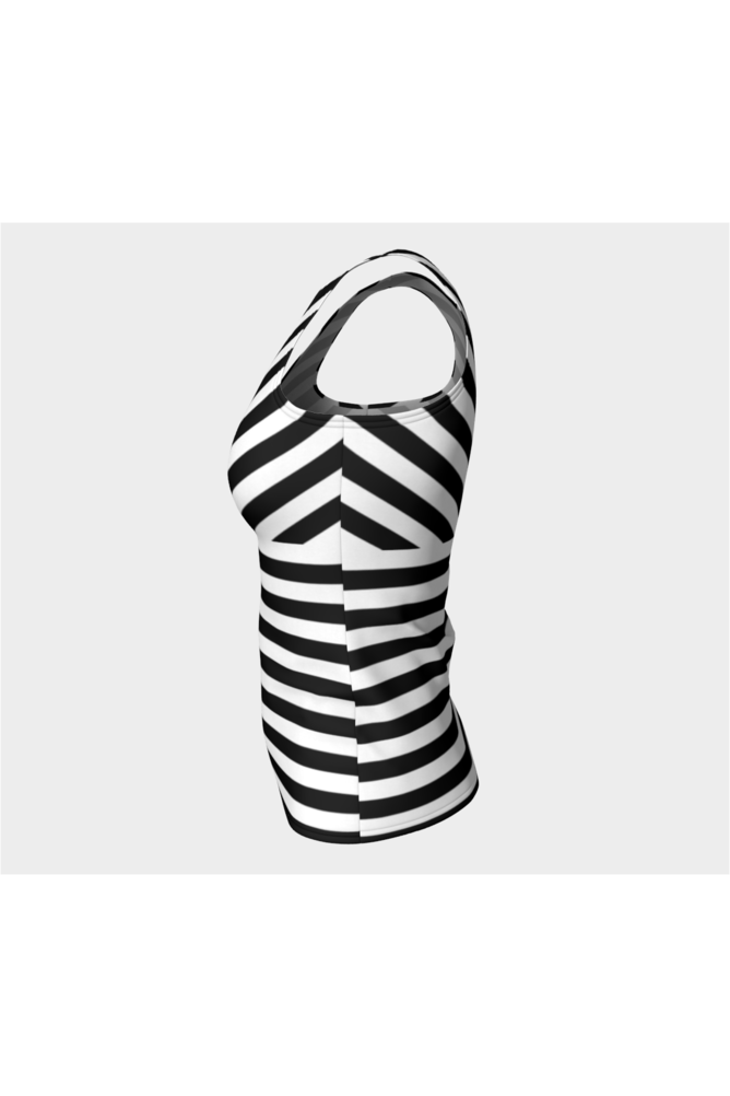 Striped Fitted Tank Top - Objet D'Art