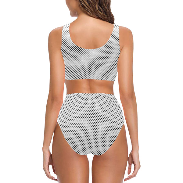 Polkadot Chest Bowknot Bikini Swimsuit (Model S33) - Objet D'Art
