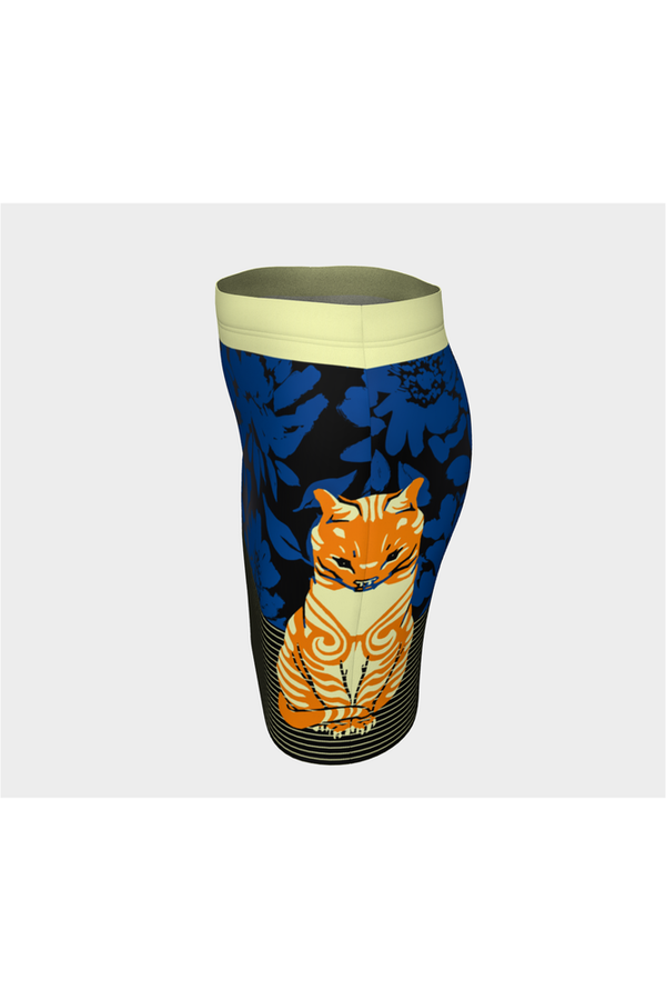 Feline in the Flowers Fitted Skirt - Objet D'Art
