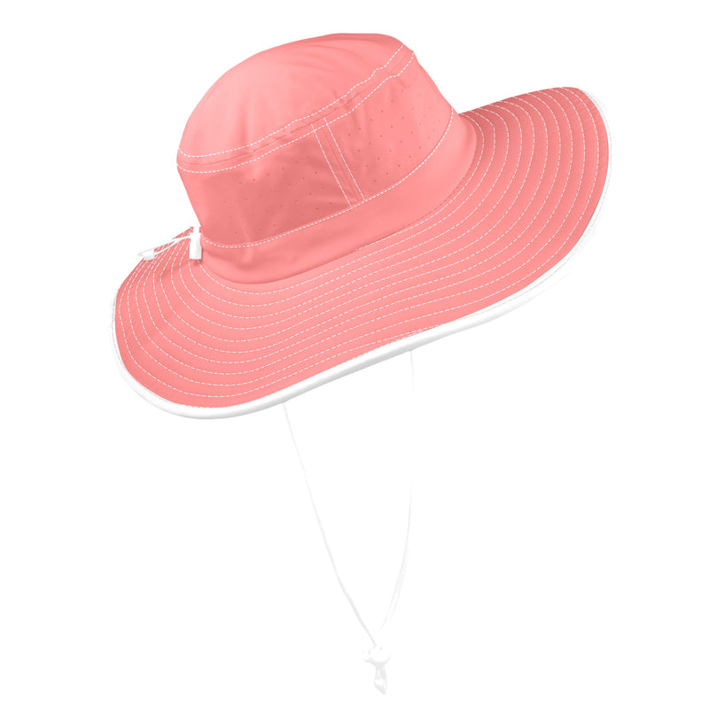 salmon solid one Wide Brim Bucket Hat - Objet D'Art