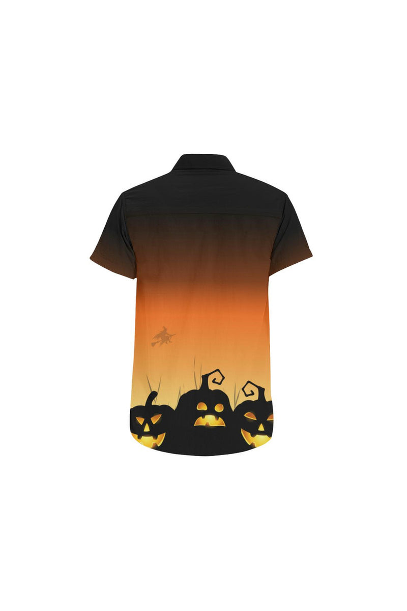 Pumpkin Patch Men's All Over Print Short Sleeve Shirt (Model T53) - Objet D'Art